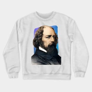 English Poet Alfred Tennyson, 1st Baron Tennyson illustration Crewneck Sweatshirt